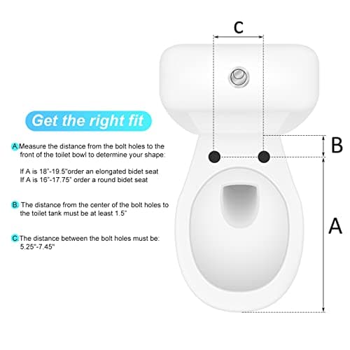 Homfan Non-Electric Round Bidet Toilet Seat with Dual Self-Cleaning Nozzles, Adjustable Spray Pressure and Position, Slow-Close Lid, Easy Installation, Ideal for Personal Hygiene and Comfort, White 6