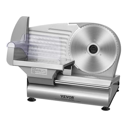 VEVOR Meat Slicer, 180W Electric Deli Food Slicer, 7.5 inch Meat Cutter with a Premium SUS420 Blade, 0-0.6 inch Adjustable Thickness, ETL Certified Food Slicer Machine for Home Use 10
