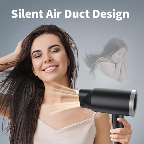 ANNE BETTY Ionic Hair Dryer with Diffuser, 1800W Blow Dryer for Women & Men, Fast-Drying, Lightweight, Low Noise, Hair Care Styling Tool for Home, Travel, Gifting 5