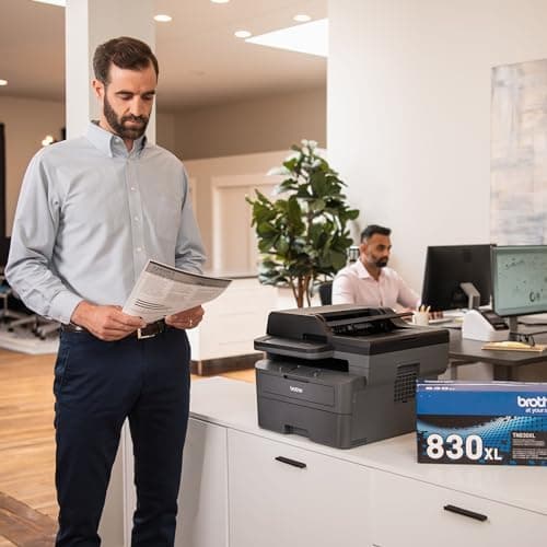 Brother MFC-L2820DW Wireless Compact Monochrome All-in-One Laser Printer with Copy, Scan and Fax, Duplex, Black & White | Includes Refresh Subscription Trial(1), Works with Alexa 8