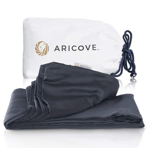 Aricove Weighted Blanket Cover 60”x80”, Full Size, Duvet Cover for Weighted Blanket, Silky Soft Bamboo Viscose, Machine Washable, Charcoal Grey