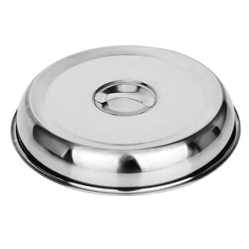 HCXCQLSUY Cast Iron Grill Pan, Steak plate sizzle platter (Pan with Lid 8 inch) 7