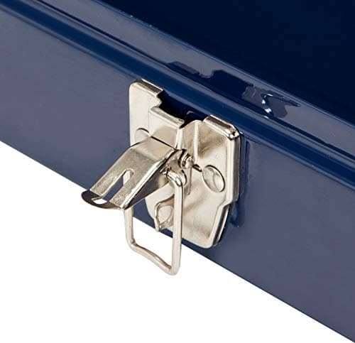 TCE ATB102U Torin 16" Hip Roof Style Portable Steel Tool Box with Metal Latch Closure, Blue 6
