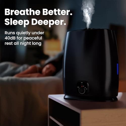 Everlasting Comfort 6L Humidifiers for Bedroom, Quiet 50HR Runtime No-Filter Supersized Cool Mist Humidifier Large Room for Whole House, Plants, Baby Nursery, Allergies, Dry Skin, Congestion, Indoor 5
