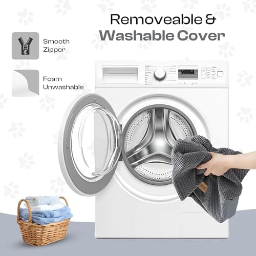 Miorun Dog Stairs for High Beds Up to 26", Extra-Tall 24.5" 5-Step Foam Pet Ramp with Washable Cover, Gentle Slope Steps, Bed & Couch Ladder for Small Medium Dogs & Senior Cat, Puppy Climbing Stairs 6