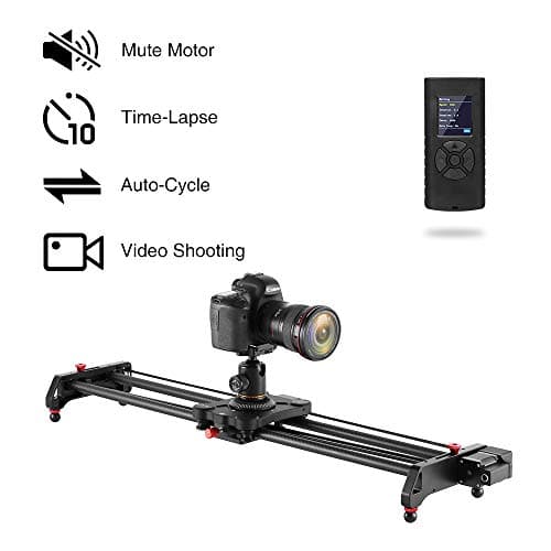 Camera Slider Track Dolly Slider Rail System with Motorized Time Lapse and Video Shot Follow Focus Shot and 120 Degree Panoramic Shooting 31" 80cm 12