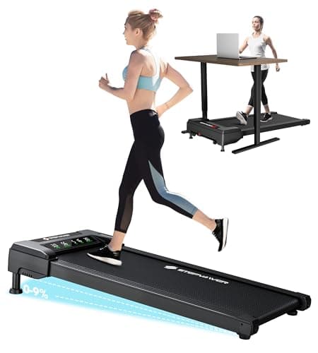 3HP Walking Pad Treadmill with 9% 5-Level Auto Incline, 360 lbs Capacity & Big LED Screen Under Desk Treadmill with Run Mode, Compact Treadmills for Home Small/Office,Assembly Free,Wider Belt - Black