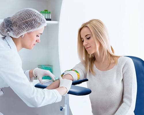 Helsevesen Cushion 22" Padded Phlebotomy Chair, Lab Blood Drawing Chair for Hospital, Lab Draw Chair and Medical Facilities, Blue 5