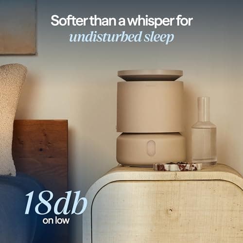 BLUEAIR Room Humidifier - DreamWell - 48Hr Top-Fill Mist-Free InvisibleMist Technology Aroma Stone for Essential Oils and Soothing Mood Lighting - Quiet Operation for Bedroom and Home Use, Beige 6