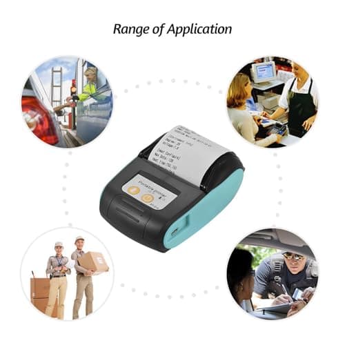 Sunydog Thermal Receipt Printer, PT-210 58mm Portable Thermal Printer Handheld Ticket Bill Printer for Retail Stores Restaurants Factories Logistics Small Business,1 Paper Roll 8