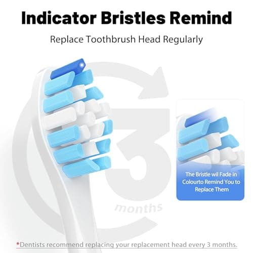 Replacement Toothbrush Brush Heads Compatible with Philips Sonicare Electric Rechargeable Toothbrushes, Tooth Brush Heads for Snap-on System, for Effective Cleansing and whitening, Pack of 8, White 6