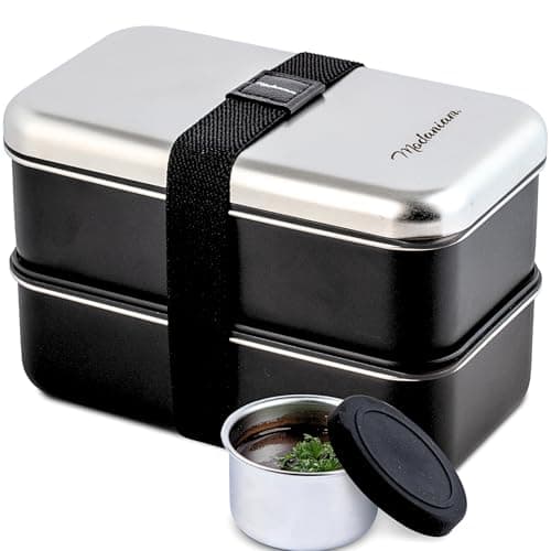 Modaniam Leak Proof Stainless Steel Bento Box, Stainless Steel Lunch Box For Adults, Metal Bento Box, Japanese Lunch Container, Large With Compartment, Korean Bentobox, Non Toxic, Microwave Safe