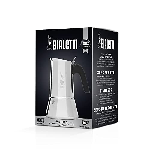 Bialetti - New Venus Induction, Stovetop Coffee Maker, Suitable for all Types of Hobs, Stainless Steel, 10 Cups (15.5 Oz), Silver 2