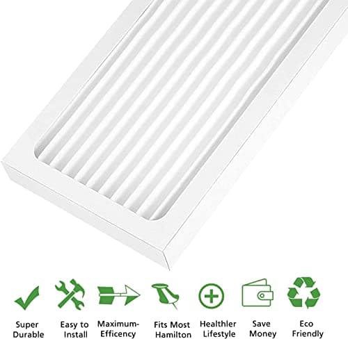 2 Pack 04383 04384 Replacement Filter Compatible with Hamilton Beach 04383 Air Purifier 04384 04385 04386A HEPA Filter Replacement, Replace Part # 990051000 6