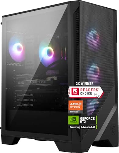 msi Codex Z2 Gaming Desktop: AMD R7-8700F, GeForce RTX 5070, 32GB DDR5, 2TB m.2 NVMe SSD, USB Type-C, VR-Ready, Windows 11 Home : A8NVP-436US
