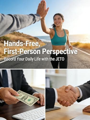 JETO 4K Mini Body Camera for Sports, Wearable POV Action Cam for Motorcycle & Cycling, Magnetic Clip-On Chest Camera, 150° Wide Angle, Waterproof 131ft, WiFi, 64GB 11