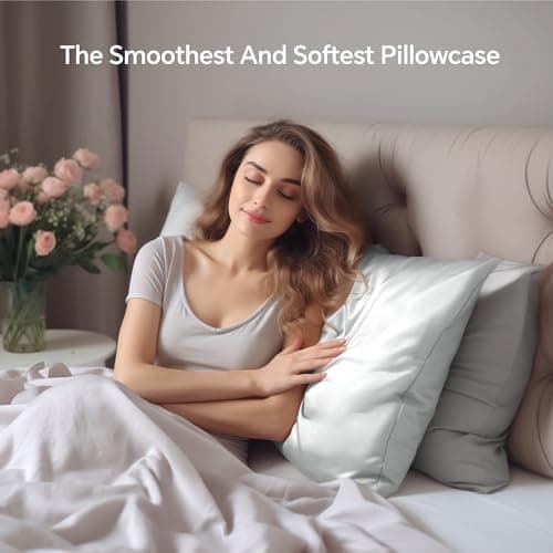 INFIIXSO Silk Pillow Cases 2 Pack Standard Size, Ultra Smooth & Soft Mulberry Silk Pillow Case for Hair and Skin, Breathable Cooling Silk Pillowcase with Hidden Zipper (Light Grey, 20x26 Inches) 9