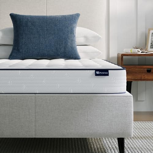 Avenco 6 Inch Twin Mattress, Hybrid Mattress with Innerspring and Memory Foam, Medium Soft, Breathable & Supportive, CertiPUR-US Certified, Twin Size Mattress in a Box for Kids & Guest Room