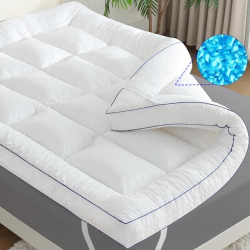 Memory Foam Mattress Topper King Size, 3D Bubble Mattress Pad Cover, Bed Topper for Back Pain,Comfy Plush Foam Filled Pillow Top, 78"x80"