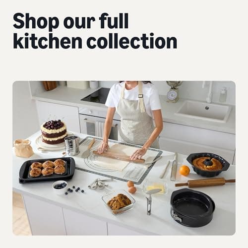 Amazon Basics Wooden French Rolling Pin, 17 in., Acacia Wood, Nonstick 6