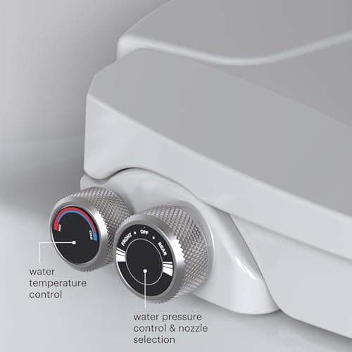 Brondell Bidet Toilet Seat, Non-Electric Swash Ecoseat, Fits Elongated Toilets, White - Dual Temperature, Dual Nozzle System - Bidet with Easy Installation 6
