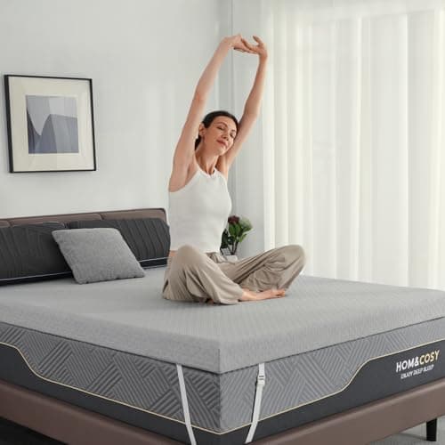 Extra Firm Mattress Topper Full, 4 Inch Memory Foam Mattress Topper Cooling Gel Bamboo Charcoal Bed Topper for Pain Relief, High Density Firm Mattress Pad with Removable Cover, CertiPUR-US Certified