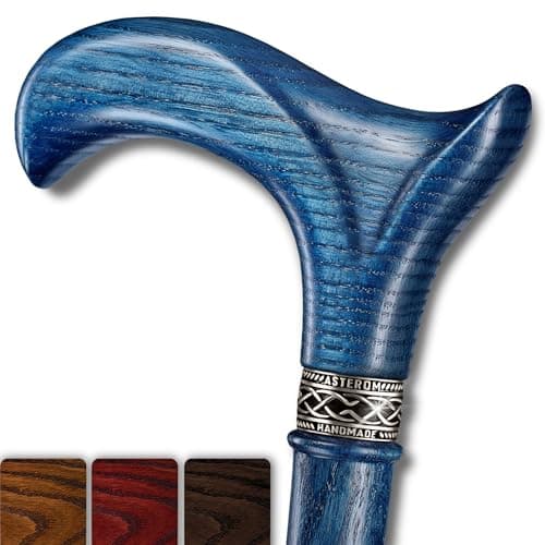 Asterom Handcrafted Walking Cane - Ergonomic, Wooden - Canes for Men - Walking Sticks for Seniors, Unique, Wood