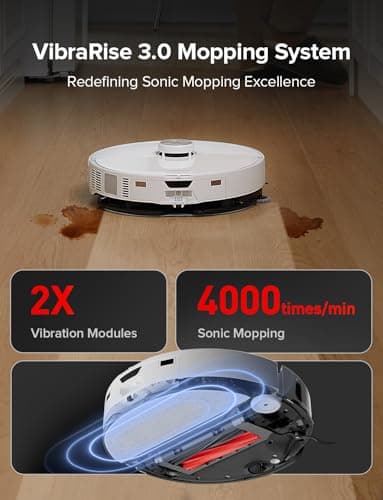 roborock S8 MaxV Ultra Robot Vacuum & Sonic Mop, 10000 Pa Suction, Corner to Edge Deep Cleaning, Hot Air Self-Drying, Auto Empty & Refill, Detergent Dispenser, Obstacle Avoidance,White 5