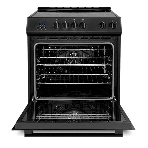 COSMO COS-ERD304K-BK 30 in. Stellar Collection 5.0 cu. ft. Electric Range with 4 Burner Glass Cooktop and Convection Oven in Matte Black 6