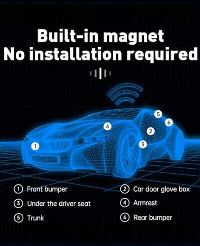 GPS Tracker for Vehicles - No Subscription Required/No Monthly Fee Car GPS Tracker Portable Real Time Magnetic GPS Tracking Device Full Global Coverage for Car, Motorcycle, Truck, Anti-Theft 5