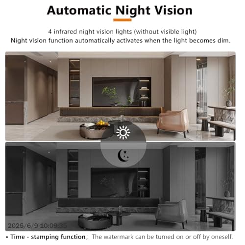 JINGRONGHUA Portable Camera, Mini Camera, Home Security Cameras, 1080P, 10000 Capacity Dual-Purpose: Power Supply/Record Cameras, with Night Vision, Motion Detection, Loop Record, Gravity Sensor 5