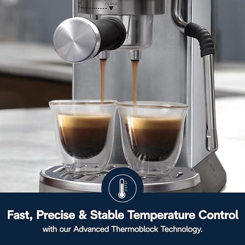 De'Longhi Dedica Duo Compact Espresso Machine - Cold Brew Coffee Maker with Milk Frother Wand- for Espresso, Hot & Iced Coffee, Cappuccinos, Lattes & Home Barista Brewing, Stainless Steel Finish 10