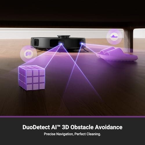 Eureka E20 Plus Robot Vacuum and Mop Combo, Robot Vacuum Cleaner with Bagless Self Emptying Station, 45-Day Capacity 8000Pa Suction and Anti Hair-Tangling Brush App Control LiDAR Navigation 8