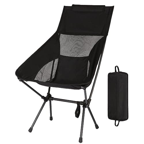 Crnyudy Ultralight Folding High Back Camping Chair for Outside,Lightweight Camp Chair, Portable Compact for Adults with Carry Bag, for Hiking Lawn Picnic&Fishing.