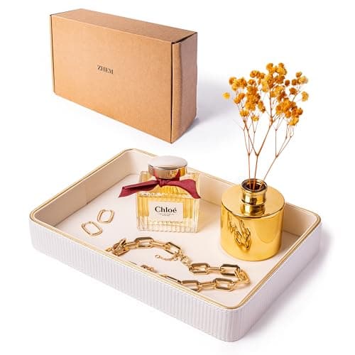Perfume Tray Valet Tray Night Stand Bedside Organizer| Perfume Organizer Catchall| Perfume Trays for Dresser Vanity Tray for Dresser Countertop| Perfume Holder| Nightstand Organizer Women 9