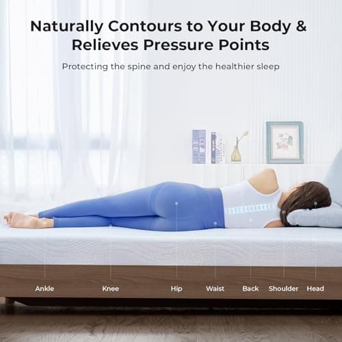 HOMRELEXA Firm Cooling Mattress Topper Queen Size 3 Inch, Cooling Gel & Bamboo Charcoal Memory Foam Mattress Topper for Back Pain Relief, Dual-Layer Foam Bed Pad with Removable Cover 5