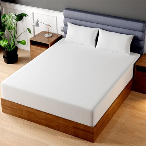 Superity Luxurious Hotel Quality Full XL Fitted Sheet 100% Cotton Ultra Soft, Skin-Friendly & Hypoallergenic Deep Pocket Fits 16 Mattress Easy Care & Snug Fit (Full XL Size -54 x 80)