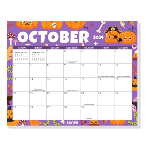 SUNEE Magnetic Calendar from October 2024 to December 2026 8"x10", Fridge Calendar 2 Year Planner with Magnet for Monthly Kitchen Program, Seasonal Color
