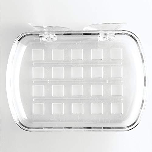 iDesign BPA-Free Plastic Suction Bar Soap Dish - 5.25" x 4" x 2", Clear,19600 5