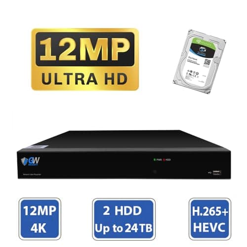 GW 4K Outdoor/Indoor Face Recognition/Human/Vehicle Detection AI Security Camera System, 16 Channel 12MP PoE NVR, 16 x 4K UltraHD Smart AI IP Microphone Bullet Camera, 24-7 Video & Audio Recording 9