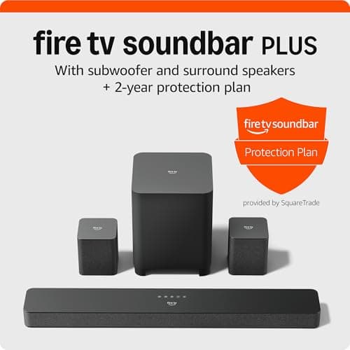 Introducing Amazon Fire TV Soundbar Plus with subwoofer and surround sound speakers with 2-Year Protection Plan 7