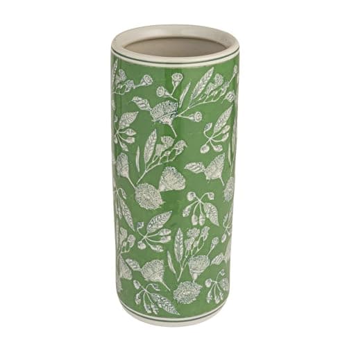 Creative Co-Op Ceramic Umbrella Stand, Green