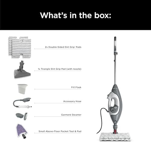 Shark Steam Mop Pro Lift-Away with Detachable Handheld Steam Cleaner for Whole Home Cleaning, Steams Hard Floors, Upholstery, Garments and Cars, 3 Modes with Steam Blaster Technology, S3973D 9