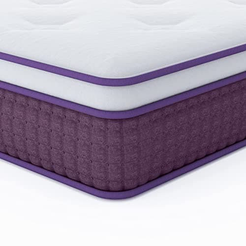 REGOSS Full Mattress, 10 Inch Hybrid Full Mattress, Full Size Mattress in a Box, Plush Foam Mattress with Individually Pocketed Coils, Motion Isolation for Pressure Relief, Medium Soft 9