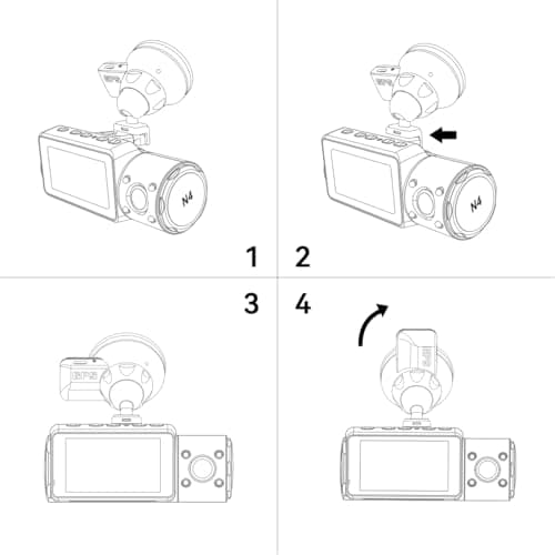VANTRUE N4 Dash Cam GPS Receiver Module Type C USB Port Car Suction Cup Mount for Windows and Mac 5