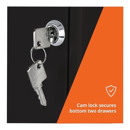 Lorell LYS SOHO Box/File/File 3-Drawer Mobile File Cabinet, Black 8