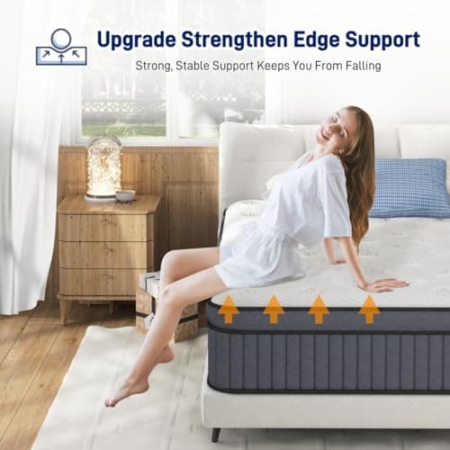 12 Inch Full Size Mattress, Firm Full Mattress In A Box, Hybrid Mattresses With Gel Memory Foam & Independent Pocket Springs, Pressure Relief, Cooling, Strong Edge Support [Upgraded Strengthen] 6