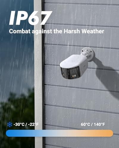 ANNKE FCD600 Dual-Lens Outdoor Security Camera with 180° FoV, 6MP Panoramic PoE IP Camera, Smart Human/Vehicle Detection, Color Night Vision, Two Way Audio, Supports MicroSD Card Up to 512GB 6