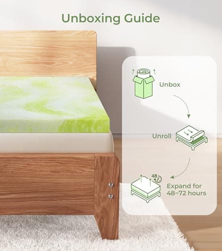 Twin Mattress Topper, 3 Inch Memory Foam Mattress Topper Twin for Back Pain, Gel Cooling Bed Topper, Slow-Rebound Memory Foam Topper, Pressure Relief Mattress Toppers, Comfortable Mattress Pad 5