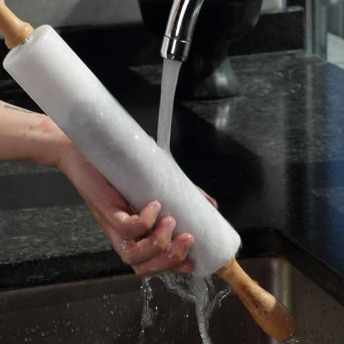 Koville Marble Rolling Pin, Non-Stick African Stone Polished Dough Roller, Pasta, Dumpling, Ravioli, Fondant, Pie Crust, Kitchen Baking Pastry Tools(Namib Fantasy) 8